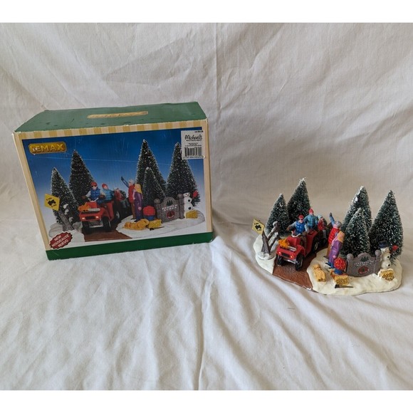 Lemax Here Comes Our Tree Farm Christmas Village Ceramic #43070 Retired 2014 - Picture 1 of 12